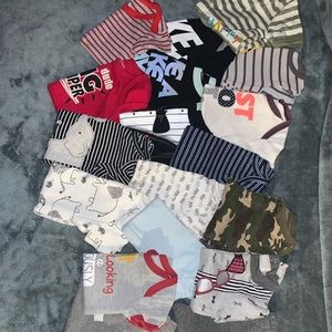 0-3/3 months Baby Boy Onesies